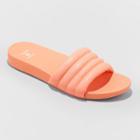 Women's Kendra Single Band Slide Sandals - Shade & Shore Coral Orange