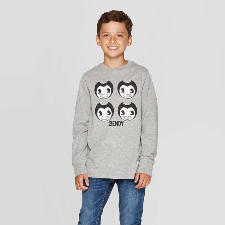 Boys' Bendy And The Ink Machine T-shirt - Gray