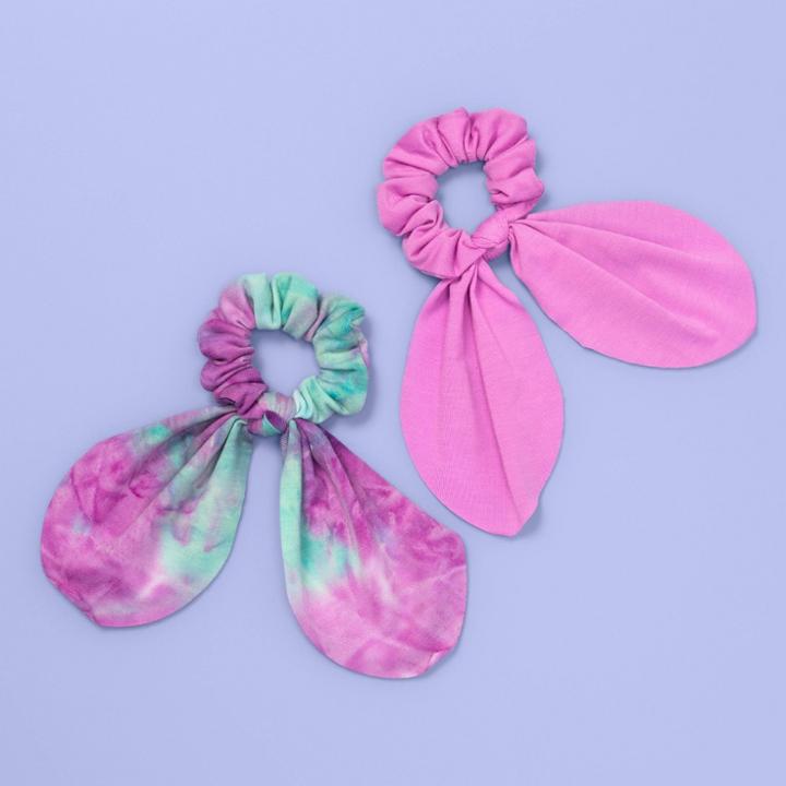 More Than Magic Girls' 2pk Soild Tail Twister Hair Elastic - More Than