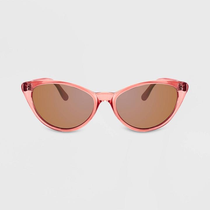 Women's Plastic Cateye Sunglasses - Wild Fable Pink