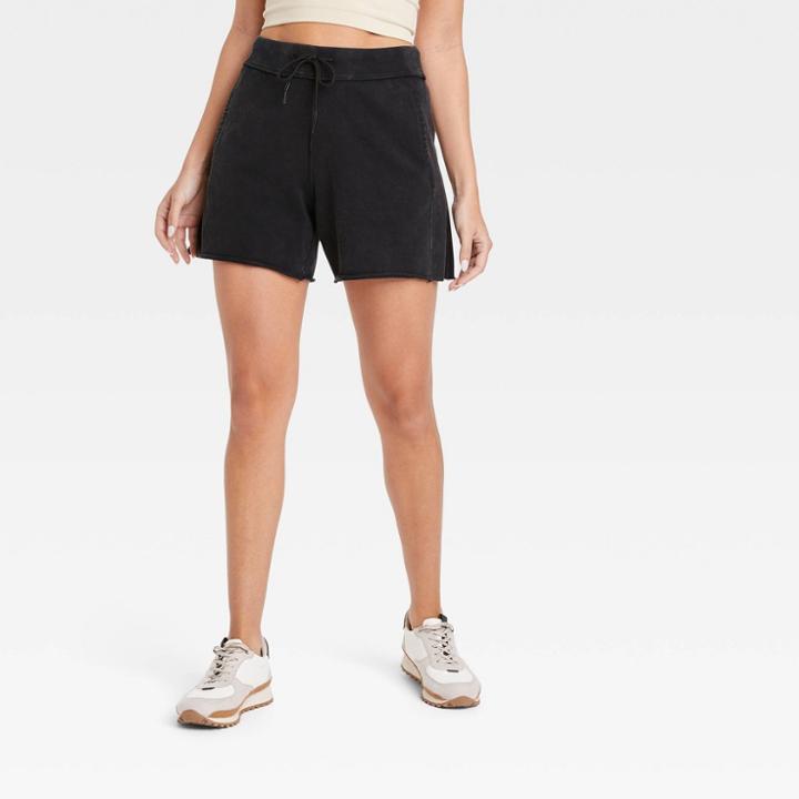 Women's Mid-rise French Terry Shorts 5 - Joylab Black