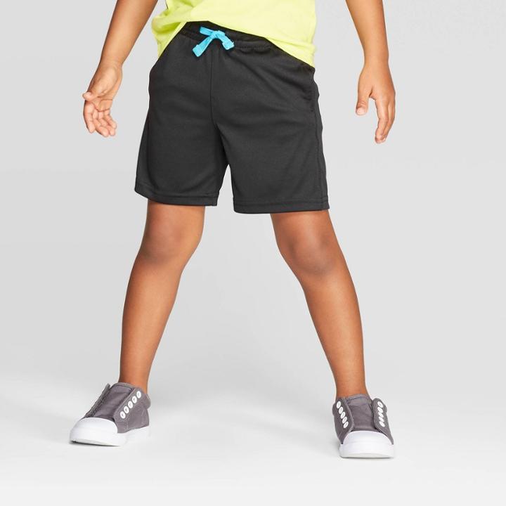 Toddler Boys' Interlock Athletic Shorts - Cat & Jack Black