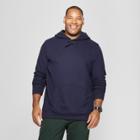 Men's Big & Tall Regular Fit Long Sleeve Fleece Hooded Sweatshirt - Goodfellow & Co Xavier Navy