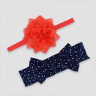 Baby Girls' 2pk Plume Headwrap - Just One You Made By Carter's, Red Blue