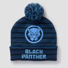 Boys' Marvel Black Panther Pom Beanie - Navy/electric Blue
