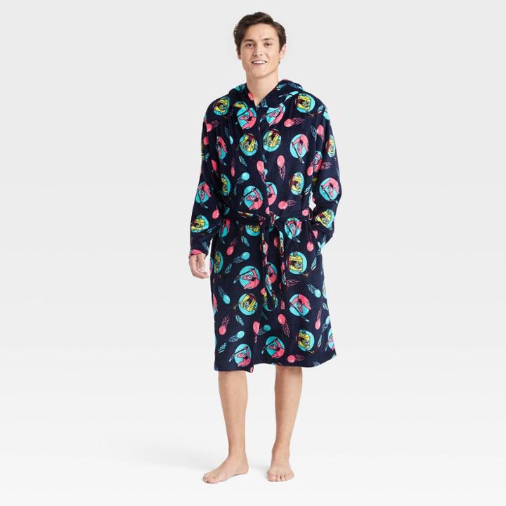 Men's Spongebob Squarepants Robe - Navy