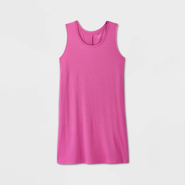 Women's Plus Size Sleeveless Swing Dress - Ava & Viv Rose X, Women's, Pink