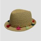 Girls' Tassel Fedora Hat - Cat & Jack Natural