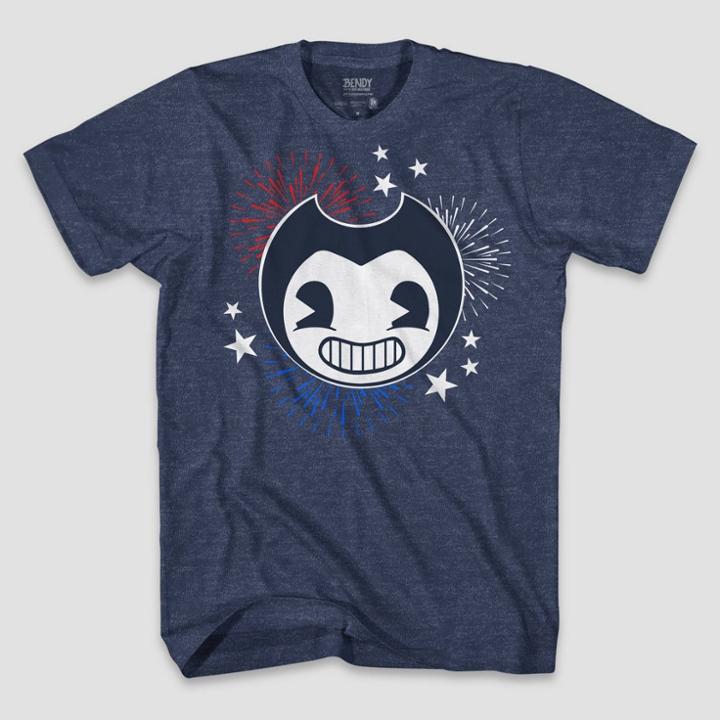 Bendy And The Ink Machine Petiteboys' Short Sleeve Bendy Americana T-shirt - Blue