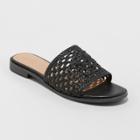 Women's Ellen Woven Slide Sandals - Universal Thread Black