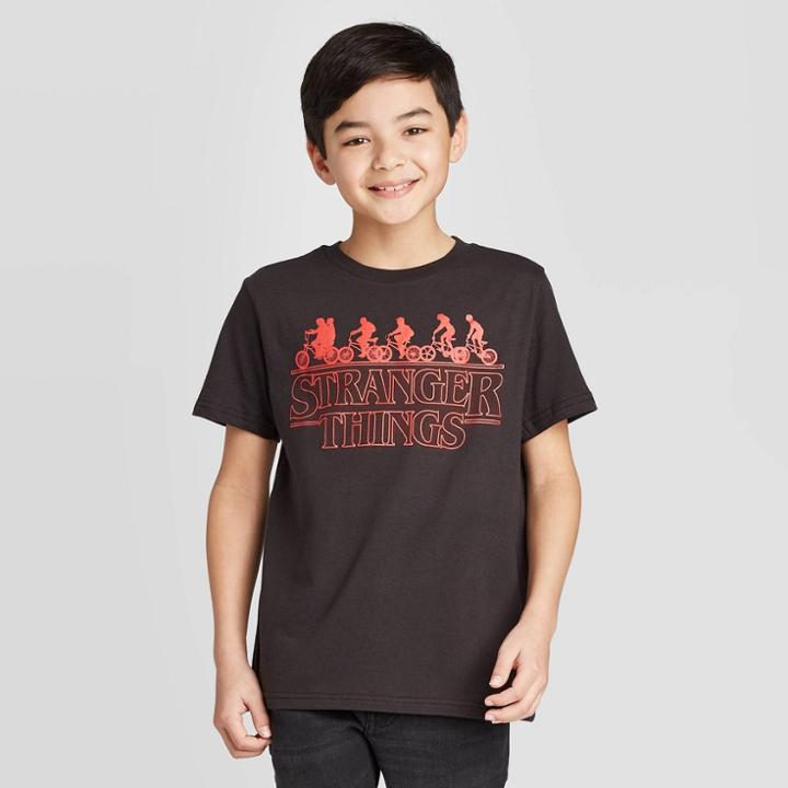 Netflix Petiteboys' Short Sleeve Strange Bikers T-shirt - Black