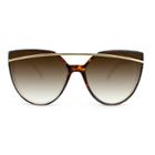 Women's Cateye Sunglasses With Gold Accent - A New Day Brown