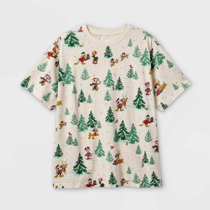 Men's Disney Mickey Mouse Holiday Short Sleeve Graphic T-shirt - S - Disney Store, One Color