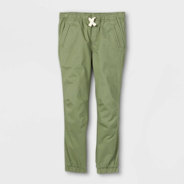 Boys' Knit & Woven Pull-on Chino Joggers - Cat & Jack Pale Green