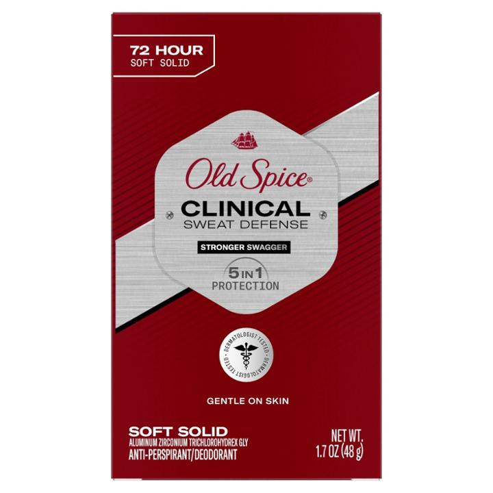 Old Spice Clinical 72-hour Sweat Defense Anti-perspirant Deodorant For Men Stronger Swagger