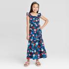 Girls' Floral Maxi Dress - Cat & Jack Navy Xs, Girl's, Blue