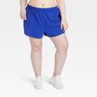 Women's Plus Size Mid-rise Run Shorts 3 - All In Motion Vibrant Blue