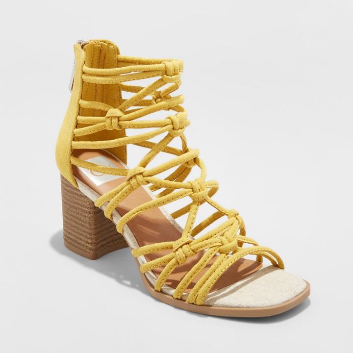 Women's Dv Adira Knotted Heeled Pumps - Yellow