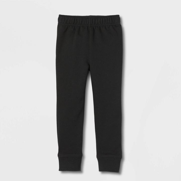 Toddler Boys' Fleece Pull-on Pants - Cat & Jack Black