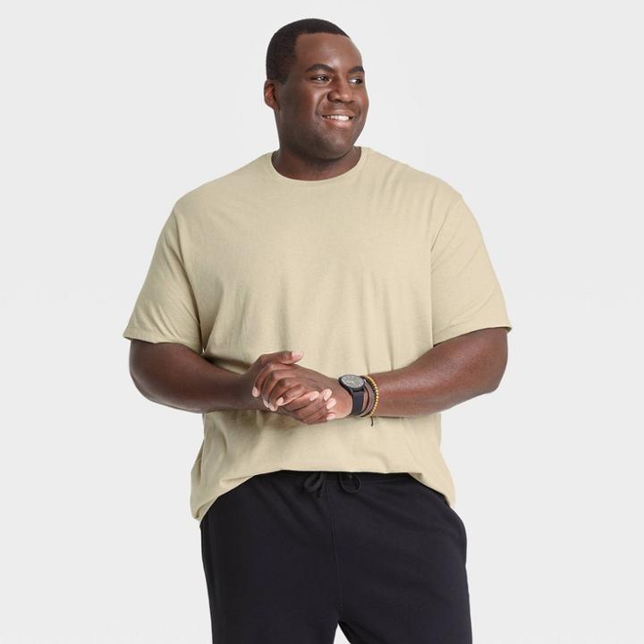 Men's Tall Standard Fit Short Sleeve Crewneck T-shirt - Goodfellow & Co Light Green