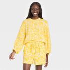Women's Knit Pullover Sweater - Who What Wear Yellow Floral