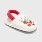 Toddler Girls' Calliope Flower Slippers - Cat & Jack Cream