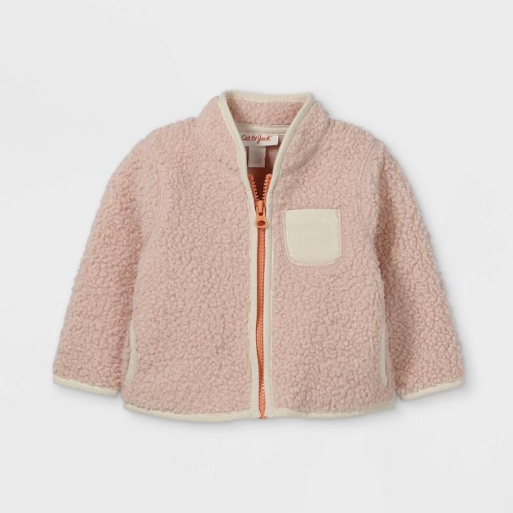 Baby Family Gateway Sherpa Zip-up Sweatshirt - Cat & Jack Blush Pink