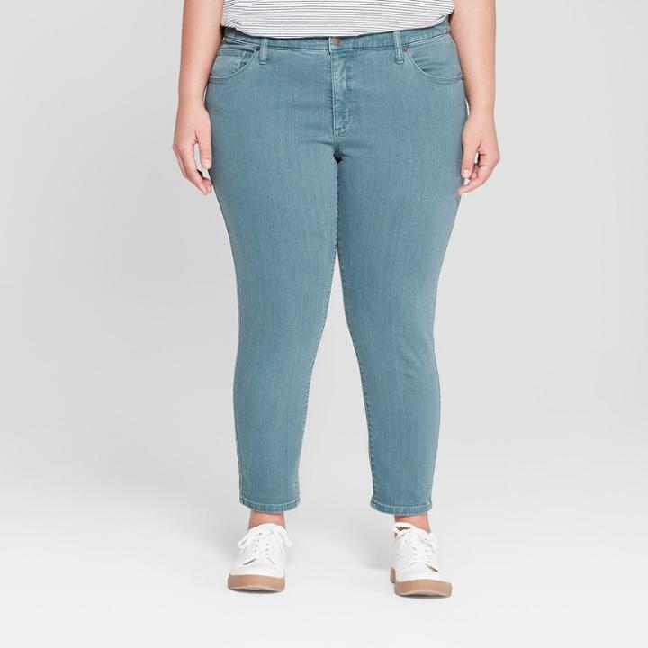 Target Women's Plus Size Skinny Crop Jeans - Universal Thread Green