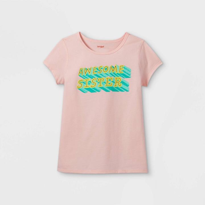 Girls' Adaptive Awesome Graphic T-shirt - Cat & Jack Pink