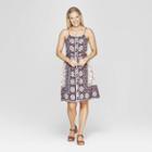 Women's Sleeveless Button Front Midi Dress - Knox Rose Vanilla