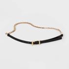 Women's Metal Chain Belts - A New Day Black/gold