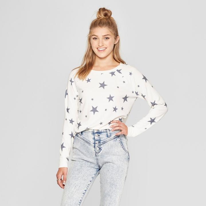 Women's Star Print Sweatshirt - Grayson Threads (juniors') Beige