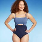 Women's Colorblock Medium Coverage One Piece Swimsuit - Kona Sol Navy