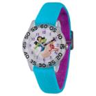 Girls' Disney Mulan Clear Plastic Time Teacher Watch - Blue
