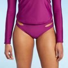 Women's Moderate Coverage Cut Out Hipster Bikini Bottom - All In Motion Purple