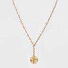 14k Gold Plated Initial 's' Pendant Chain Necklace - A New Day Gold