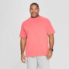 Men's Tall Regular Fit Short Sleeve Pique Shirt - Goodfellow & Co Hot Coral