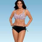 Women's Slimming Control Cut Out Bikini Top - Beach Betty By Miracle Brands Pink
