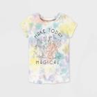 Girls' Disney Princess 'make Today Magical' Tie-dye Short Sleeve T-shirt - Xs - Disney
