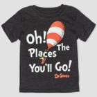 Toddler Boys' Dr. Seuss 'oh! The Places You'll Go!' Short Sleeve T-shirt - Charcoal