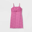 Girls' Ruched Slip Dress - Art Class Purple