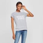 Women's Short Sleeve Desert Vibes Splatter Print French Terry Sweatshirt - Grayson Threads (juniors') Blue