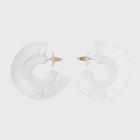 Sugarfix By Baublebar Three Quarter Fringe Hoop Earrings - White