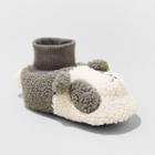 Toddler Girls' Ari Panda Slippers - Cat & Jack Charcoal Gray