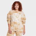 Iml Women's Plus Size Strong Women Graphic Sweatshirt - Tan Tie-dye