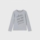 Girls' Long Sleeve 'vote For The Future' Graphic T-shirt - Cat & Jack Gray