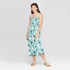 Women's Printed Sleeveless Square Neck Maxi Dress - Knox Rose White