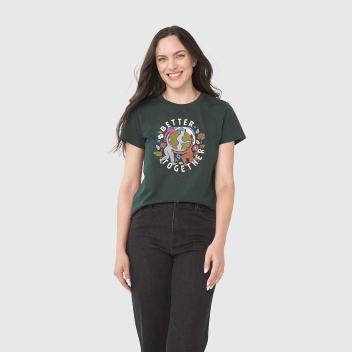 United By Blue Women's Short Sleeve Graphic T-shirt - Green