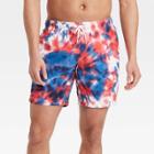 Bioworld Men's 7 Americana Swim Trunks - White