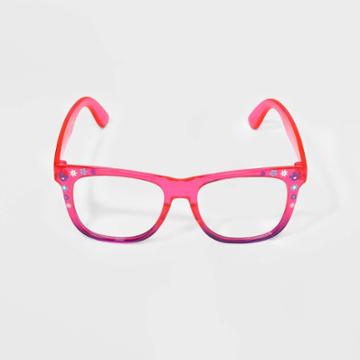Girls' Encanto Blue Light Square Glasses - Pink